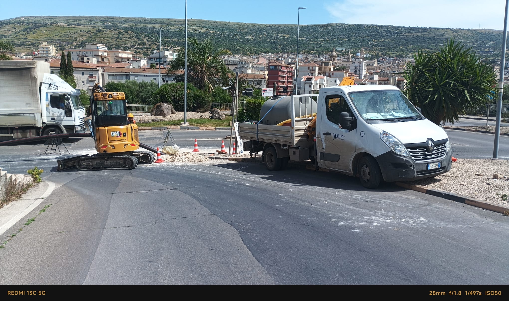 Disagi a Comiso per i lavori Enel: traffico in tilt per le strade chiuse e le deviazioni non segnalate